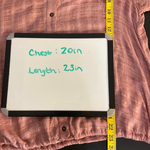 Ariat Pink Lightweight Semi-Sheer Crew Neck Button Front Shirt Size M - Picture 10 of 10